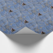 Spinnen mit Spinnband, Packpapier (Ecke)