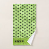 Spinnen-Muster-Grün-Schmutz Halloweens enormer Badhandtuch Set (Handtuch)