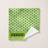 Spinnen-Muster-Grün-Schmutz Halloweens enormer Badhandtuch Set (Waschlappen)