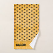 Spinnen-Muster-Orangen-Beschaffenheit Halloweens Badhandtuch Set (Handtuch)