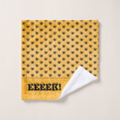 Spinnen-Muster-Orangen-Beschaffenheit Halloweens Badhandtuch Set (Waschlappen)