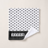 Spinnen-Muster-Schwarzes/Weiß Halloweens enormes Badhandtuch Set (Waschlappen)