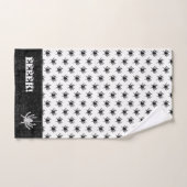 Spinnen-Muster-Schwarzes/Weiß Halloweens enormes Badhandtuch Set (Handtuch)