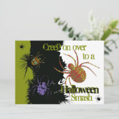 Spinnen 'N Muster Einladung (Stehend Vorderseite)