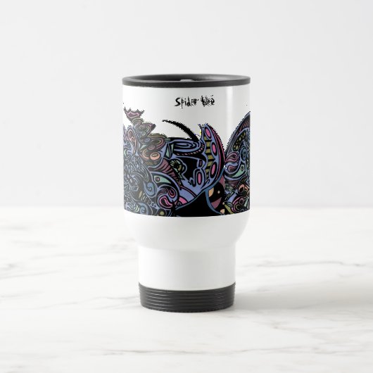 Spinnen-Netz-Farbreise-Tasse Reisebecher (Mittel)