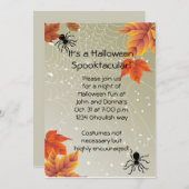 Spinnen-Netz-Halloween-Einladung Einladung (Vorne/Hinten)