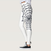 Spinnen-Netz-Leggings Schwarzweiss für Halloween Leggings (Links)