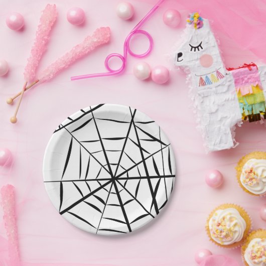 Spinnen-Netz Pappteller (Party)