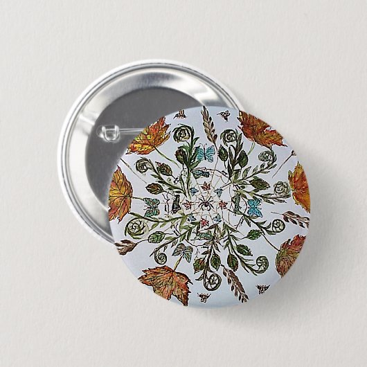 Spinnen-Netz - Spinne - Ameisen und Bienen Button (Vorne & Hinten)