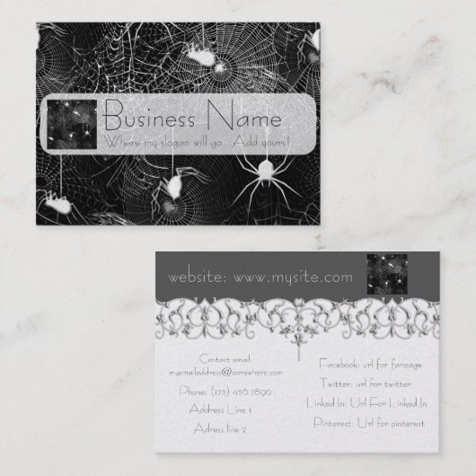 Spinnen-Netze Visitenkarte (Vorne/Hinten)