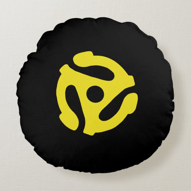 Spinnen-Record-Adapter Rundes Kissen (Vorderseite)
