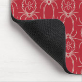 Spinnen - Rot und Knochen weiß Mousepad (Ecke)