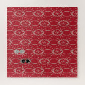Spinnen - Rot und Knochen weiß Puzzle (Horizontal)