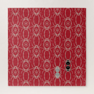 Spinnen - Rot und Knochen weiß Puzzle