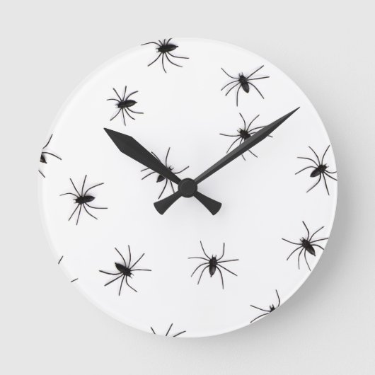 Spinnen Runde Wanduhr (Vorderseite)