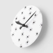 Spinnen Runde Wanduhr (Winkel)