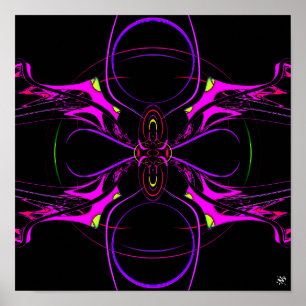 Spinnen-Schmetterling-Raumschiff (Pareidolie) Post Poster