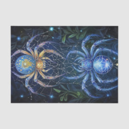 Spinnen Seidenpapier