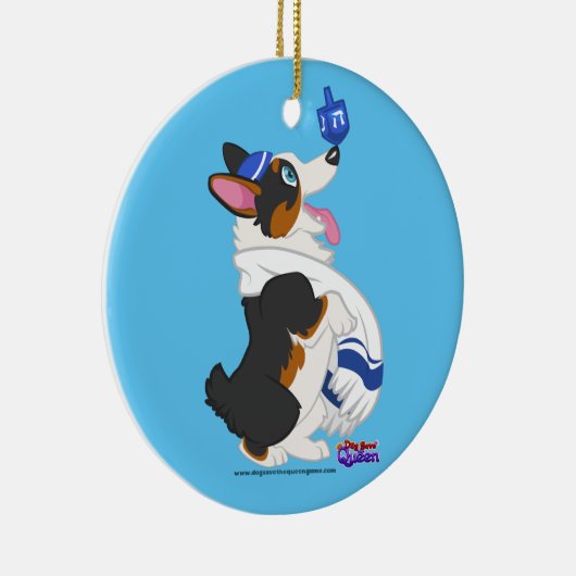 Spinnen Sie die Dreidel- Verzierung Keramik Ornament (Rechts)