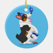 Spinnen Sie die Dreidel- Verzierung Keramik Ornament (Hinten)