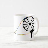 Spinnen Sie eine Faser-Regenbogen-personalisierte Kaffeetasse (VorderseiteRechts)