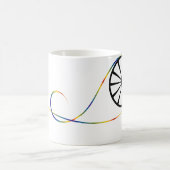 Spinnen Sie eine Faser-Regenbogen-personalisierte Kaffeetasse (Mittel)