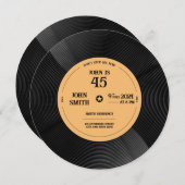 Spinnen Sie in Ihr Party - Vinyl lädt Vibes ein Einladung (Vorne/Hinten)