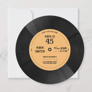 Spinnen Sie in Ihr Party - Vinyl lädt Vibes ein Einladung