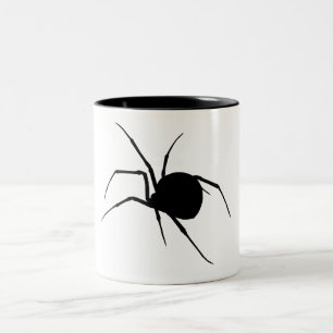 Spinnen-Silhouette Zweifarbige Tasse