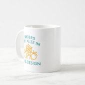 Spinnen sind auf Webdesign spezialisiert Kaffeetasse (Vorderseite Links)