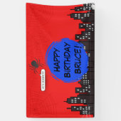 Spinnen-Superheld-Comic-Geburtstag Banner (Vertikal)