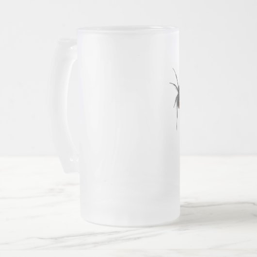 Spinnen-Tasse Mattglas Bierglas (Vorderseite Links)