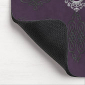 Spinnen u. lila u. silberner gotischer Edelstein Mousepad (Ecke)