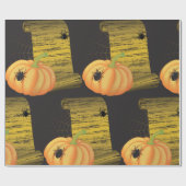 Spinnen und Kürbis Geschenkpapier (Flach)