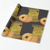 Spinnen und Kürbis Geschenkpapier (Ungerollt)