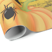 Spinnen und Kürbis Geschenkpapier (Rolleneckpunkt)