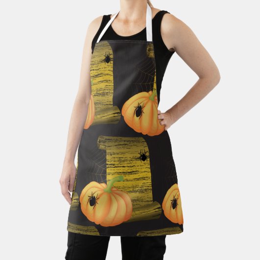 Spinnen und Kürbis Schürze (InSitu)