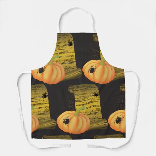Spinnen und Kürbis Schürze (Vorderseite)