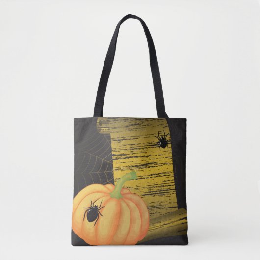 Spinnen und Kürbis Tasche (Vorderseite)