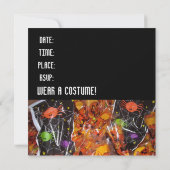 Spinnen und Pumpkins Halloween-Party Einladung (Rückseite)