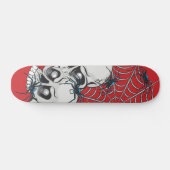 Spinnen und Schädel Skateboard (Horizontal)