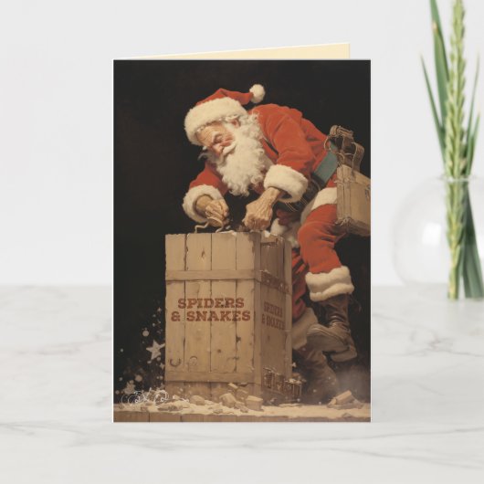 Spinnen und Schlangen! Feiertagskarte (Vorderseite)