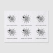 Spinnen und Spiderweb einfache Happy Halloween Seidenpapier (Vorderseite)