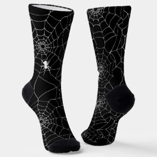 Spinnen und Spinnweben Black Goth Horror Socken