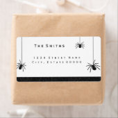 Spinnen und Streifen-Adressetikett (Insitu)