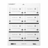 Spinnen und Streifen-Adressetikett (Vorne)