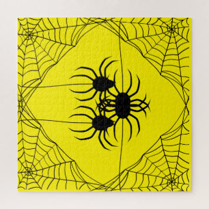 Spinnen und Web-Puzzle,676 Stk.,Gelb Puzzle