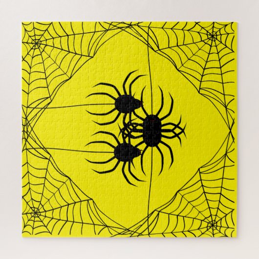 Spinnen und Web-Puzzle,676 Stk.,Gelb Puzzle (Vertikal)