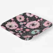 Spinnen und Weben in rosa und blassfarbener Blues  Pappteller (Gewinkelt)