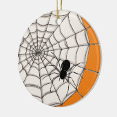 Spinnen und WebHalloween-Keramik Keramik Ornament (Links)